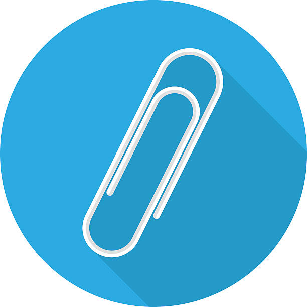 büroklammer-symbol. - paper clip clip vector illustration and painting stock-grafiken, -clipart, -cartoons und -symbole