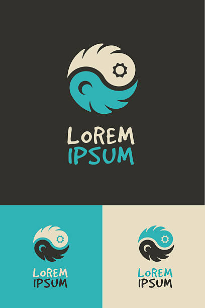 Minimal Logo - Balance Minimal Logo - Balance yin-yang-clip-art stock illustrations