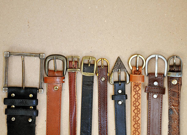 Open wardrobe inside. Belts.