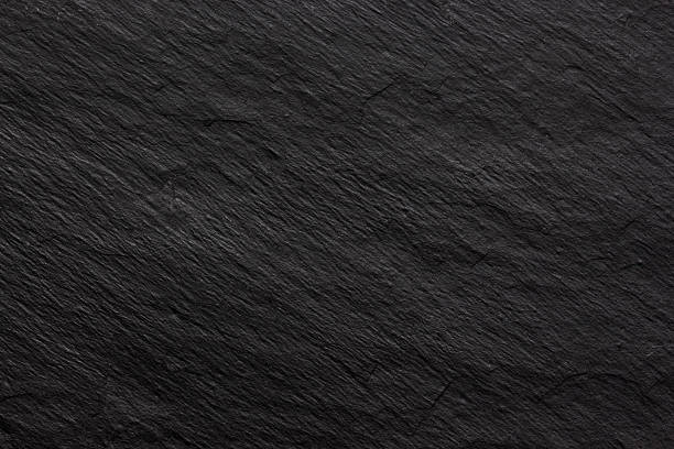 fundo ou textura de ardósia preta escura - silver textured gray macro - fotografias e filmes do acervo