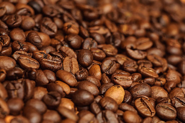 istock Closeup of brown coffee background 610560202