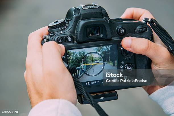 Dslr Camera Stock Photo - Download Image Now - Camera - Photographic Equipment, Cliff, Digital Camera