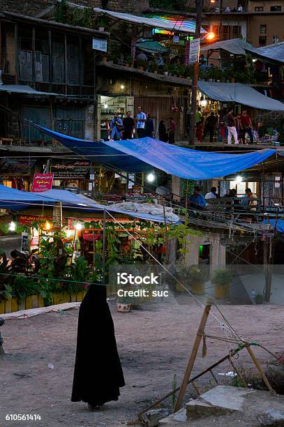 Narrow Streets Of Masuleh At Night Iran Stock Photo - Download Image Now - Iran, Landscape - Scenery, Scenics - Nature