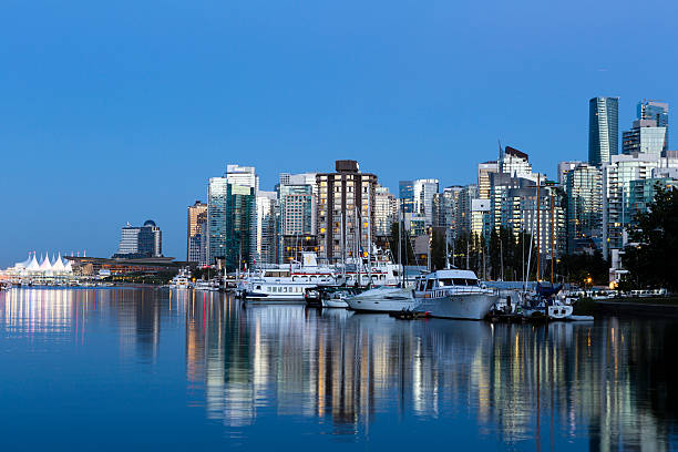 istock Vancouver City Skyline Cityscape Dusk Twilight 610562046