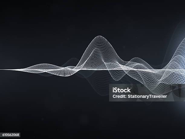 Abstract Wavy Lines Stock Photo - Download Image Now - Sound Wave, Wave Pattern, Growth