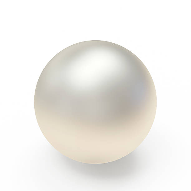 istock Geometric sphere or pearl on white 610563422