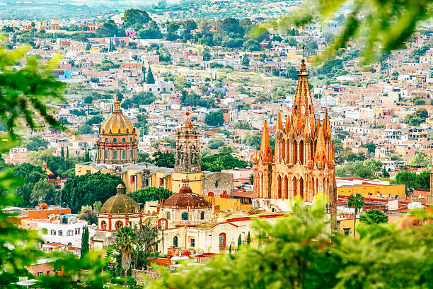 Skyline of San Miguel de Allende, Mexico.