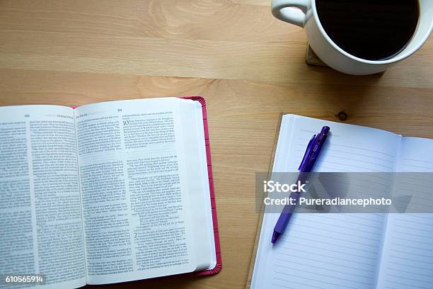Bible Study In The Morning Stock Photo - Download Image Now - Bible, Studying, Congregation