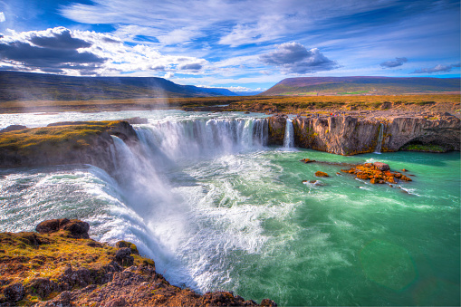 Godafoss waterfall, north of Iceland