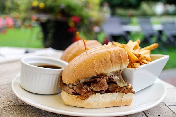 istock beef dip with french fries 610572970