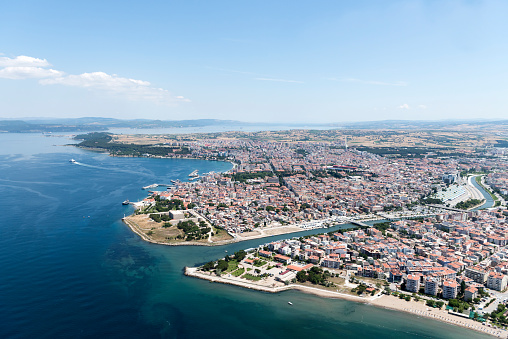 Aerial view of Canakkale City, Turkey
