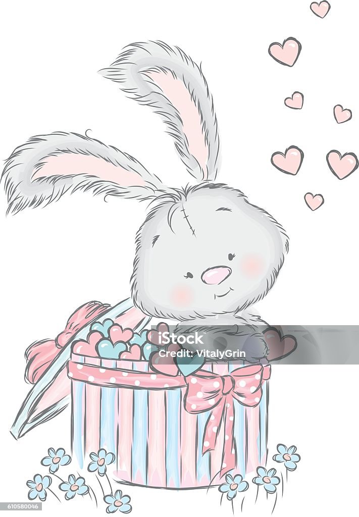 Honey Bunny In A Gift Box Cute Hare In The Vector Stock Illustration - Download Image Now - iStock Honey Bunny In A Gift Box Cute Hare In The Vector Stock Illustration - Download Image Now - iStock