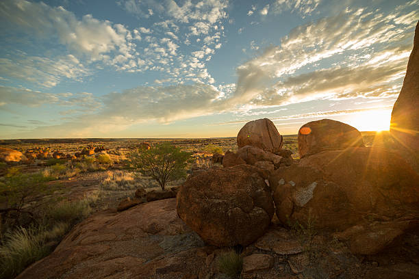 istock Devil's Marbles at sunrise, Northern Territory, Australia 610581484