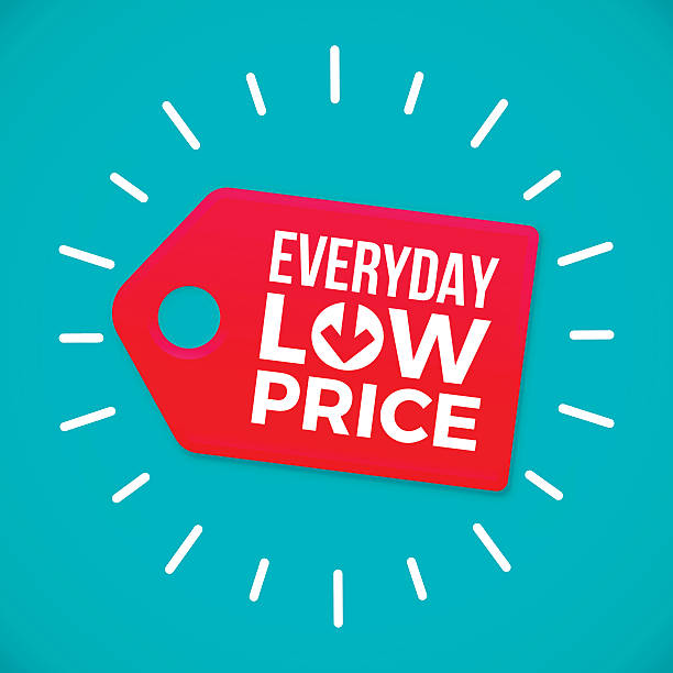 ilustrações de stock, clip art, desenhos animados e ícones de everyday low price sale tag - etiqueta de preço