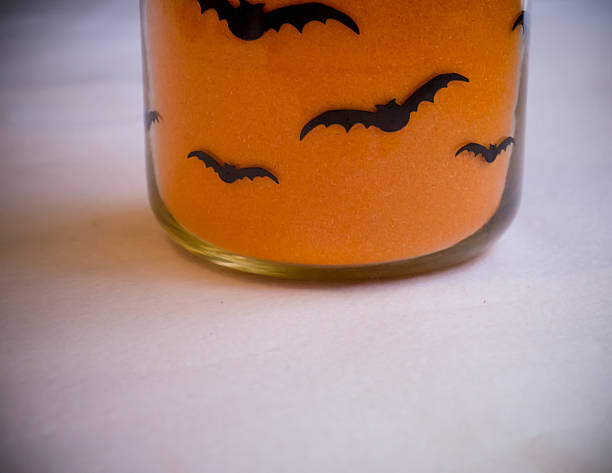 istock Mysterious orange powder of Halloween atmosphere 610646082