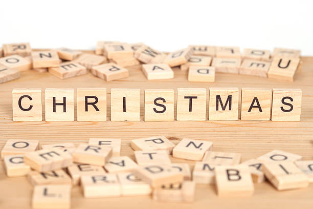 istock Christmas ,word written on wood cube 610647994