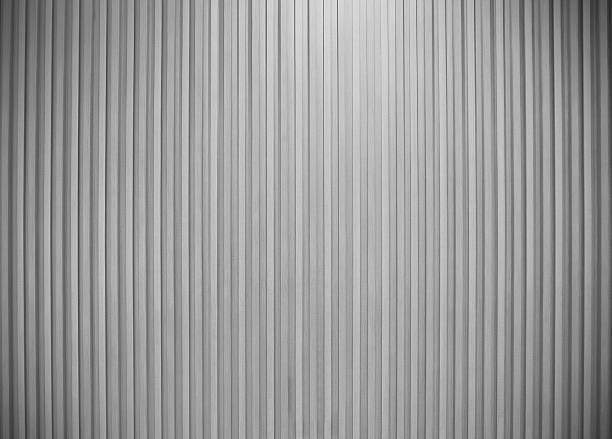istock Metal wall vertical line texture Gray color. 610648718