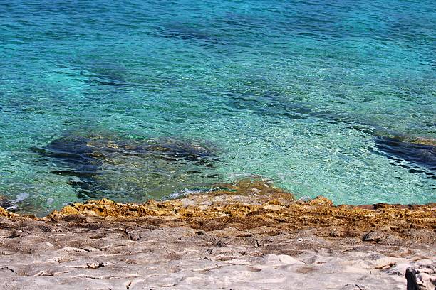istock Beautiful turquoise sea water 610649406