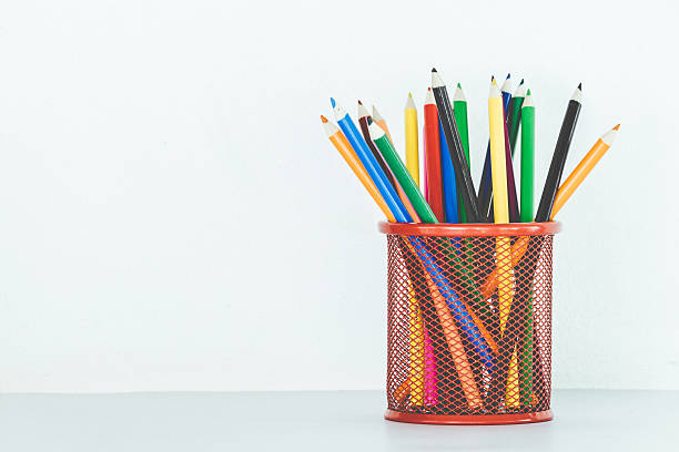 istock Stand of colorful pencils 610655342