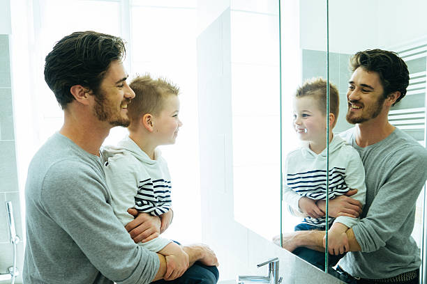 istock Father And Son Getting Ready In The Morning 610655396