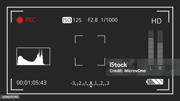 Recording Camera Graphics Photo Camera Recording Screen Vector Illustration Stock Illustration ...