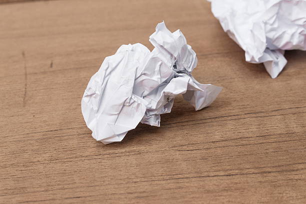 istock White paper sheet, paper Crumpled paper ball 610659510