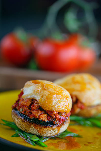 istock Fresh mushroom burgers 610661386