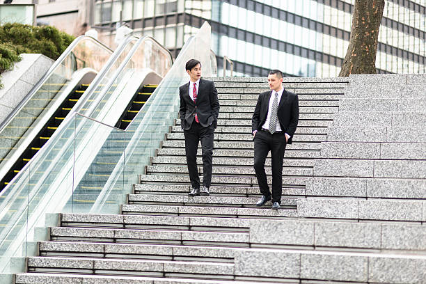 istock japanese Business on the steps in tokyo 610661724