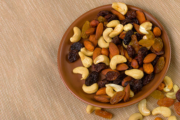 istock raisins and nuts in a saucer 610662460
