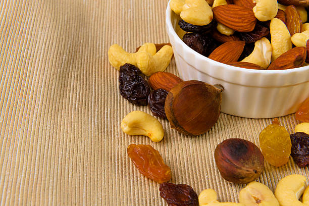 istock raisins and nuts in a saucer 610662740