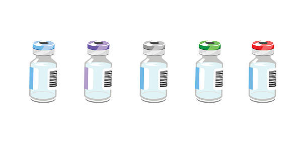 Medicine Vaccine bottle medicine vial stock illustrations