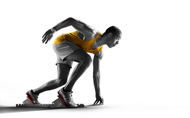 Isolated Athlete runner Sport. Isolated Athlete runner. Silhouette athlete stock pictures, royalty-free photos & images