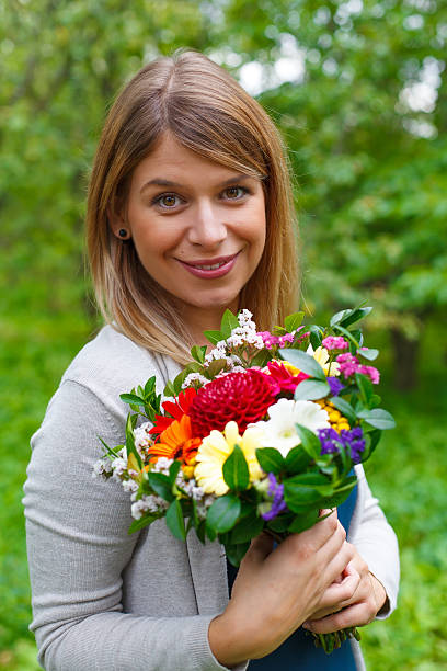 istock Smiling woman in love 610664908