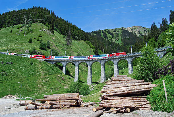 MGB Glacier Express stock photo