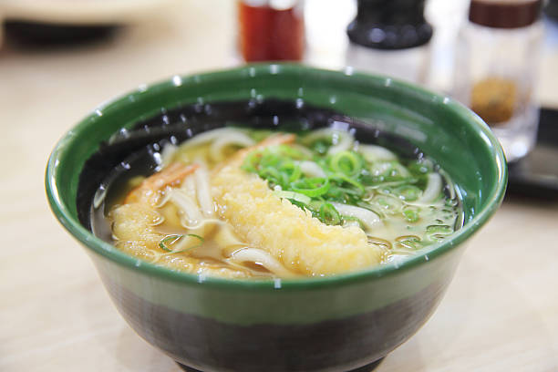 istock Udon noodles with shrimp tempura 610665942