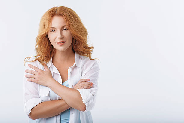 istock Lovely lady expressing positive emotions 610668742
