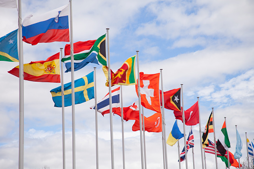 Flags of The Group of Seven (G7) is an intergovernmental political forum consisting of Canada, France, Germany, Italy, Japan, the United Kingdom and the United States; additionally, the European Union