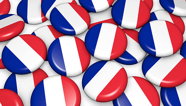 istock France Flag Badges Background 610674086