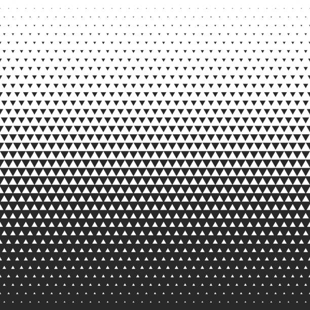Fade gradient pattern. Vector grade seamless background. Fade gradient pattern. Vector gradient seamless background. Gradient halftone texture. triangle shape stock illustrations