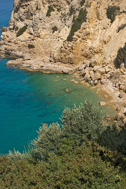 istock Seascape with blue waters in Thassos island, Greece 610678406