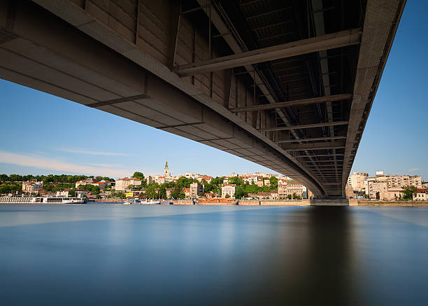 istock Belgrade city with bridge at beautiful sunny day 610680074