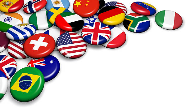 istock International World Flags On Badges 610681116