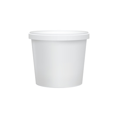 Yogurt container isolated on white background