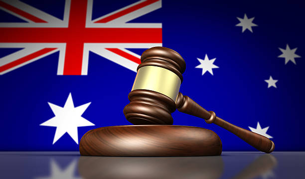 istock Australian Flag And Gavel 610681512