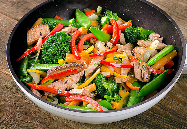 istock Beef and vegetables stir fry. 610683686