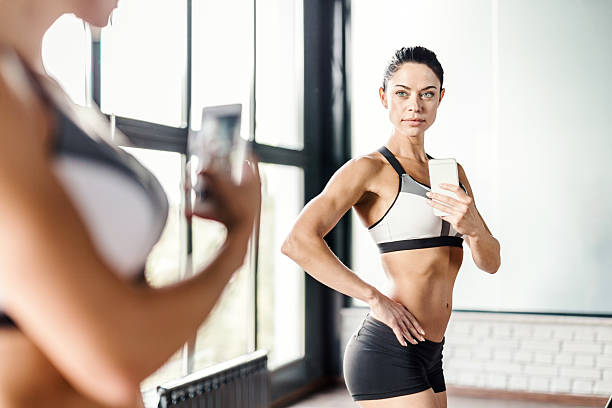 istock Selfie in gym 610686360