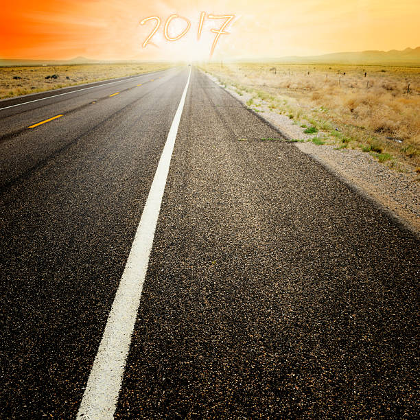 istock Road to New Year 2017. Copy Space 610687440