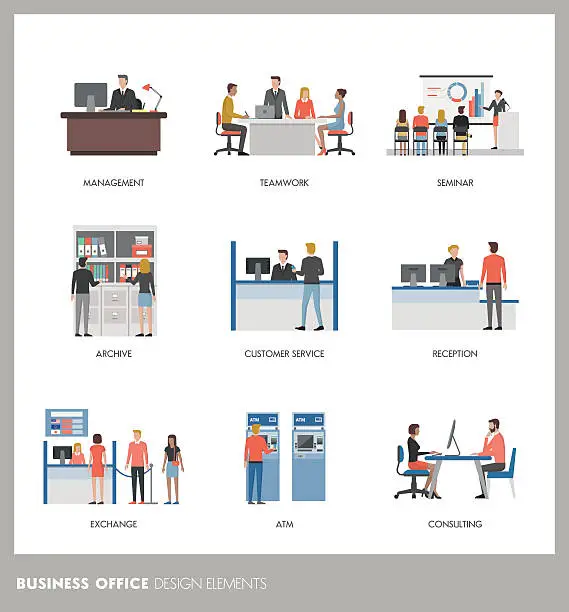 Vector illustration of Business people