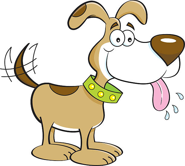 Cartoon Happy Dog Stock Illustration - Download Image Now - Dog, Cartoon,  Shaking - iStock