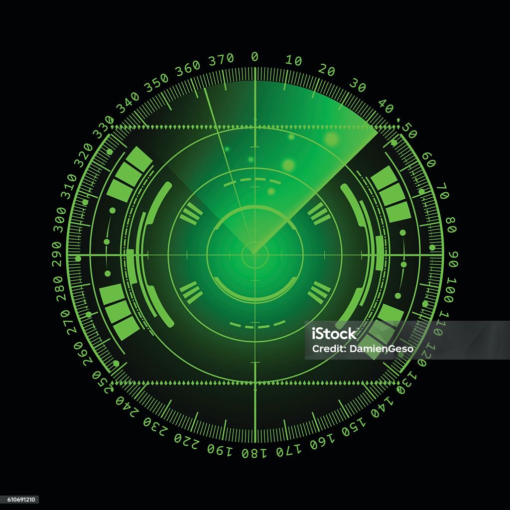 Cool Radar Graphics Radar Screen Vector Illustration For Your Design Technology Background ...